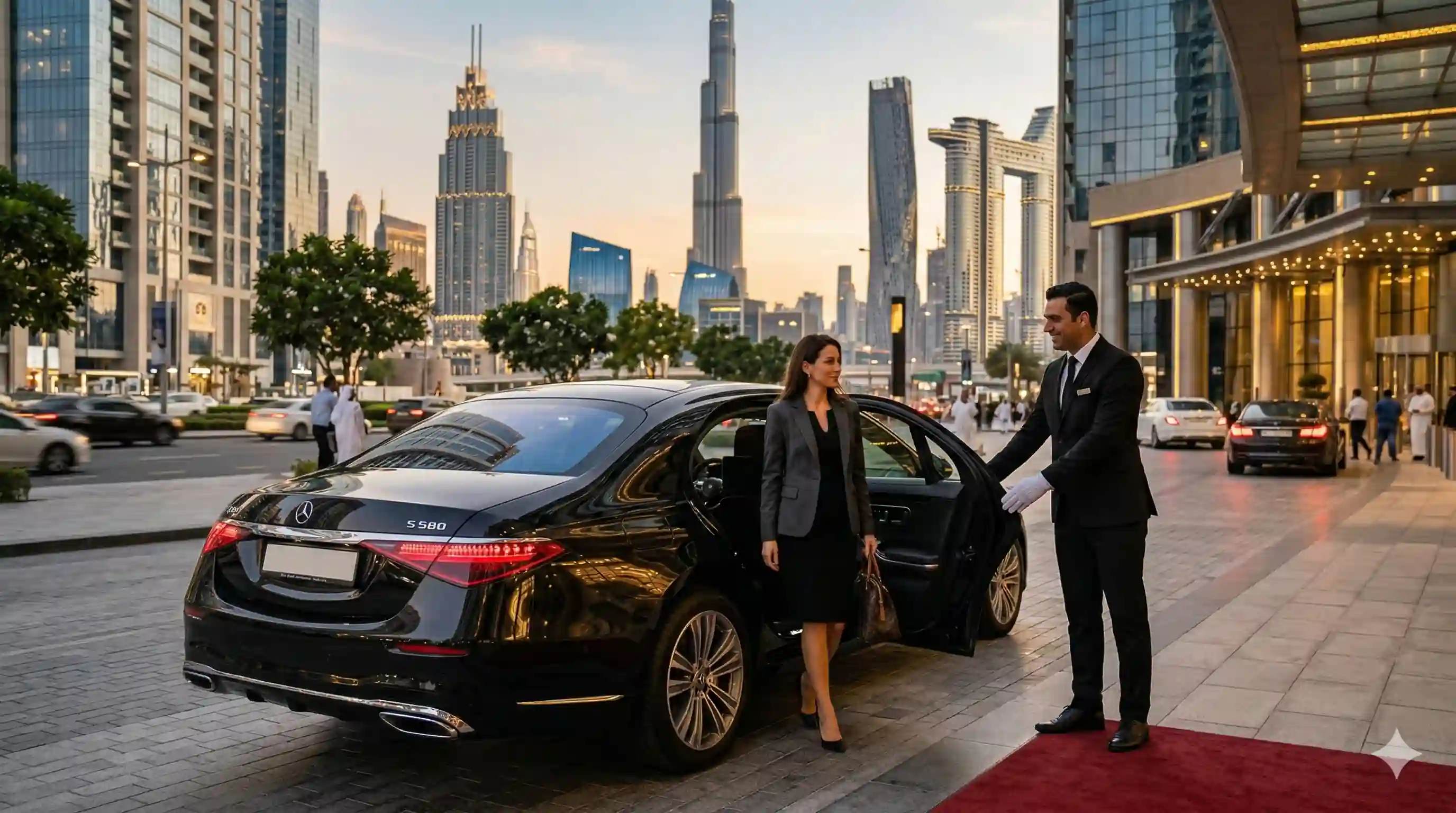 Monthly car rental with driver Dubai