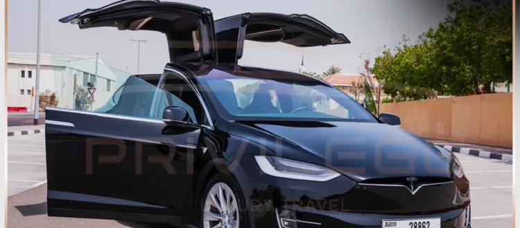 tesla car hire with driver dubai