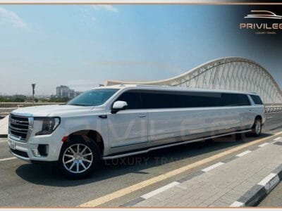 gmc yukon strech limousine service in dubai