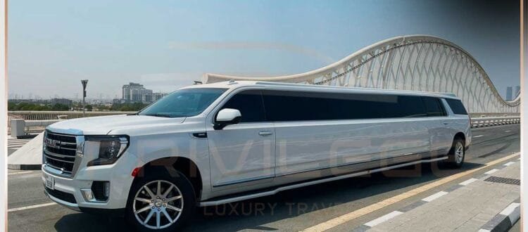 gmc yukon strech limousine service in dubai